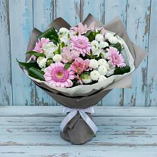 Букет цветов из:  Герберы, Альстромерии и Хризантемы #REPLACE_PRED# Березнецово