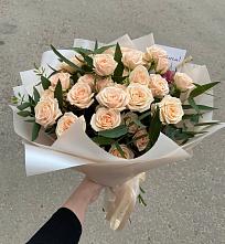 Букет Кремовые розы Латте в Березнецово