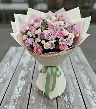 Букет цветов из:  Розы и Хризантемы #REPLACE_PRED# Березнецово