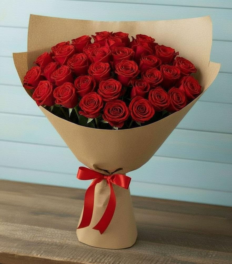 Букет Красные розы Милано в Березнецово