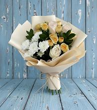 Букет цветов из:  Розы и Хризантемы в Березнецово