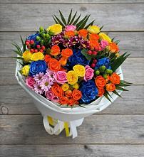 Букет цветов из:  Розы и Хризантемы в Березнецово