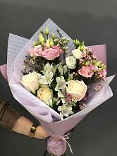 Букет цветов из:  Альстромерии, Розы и Лизиантусы #REPLACE_PRED# Березнецово