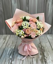 Букет цветов из:  Гвоздики, Розы и Хризантемы в Березнецово