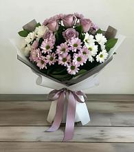 Букет цветов из:  Хризантемы и Розы #REPLACE_PRED# Березнецово