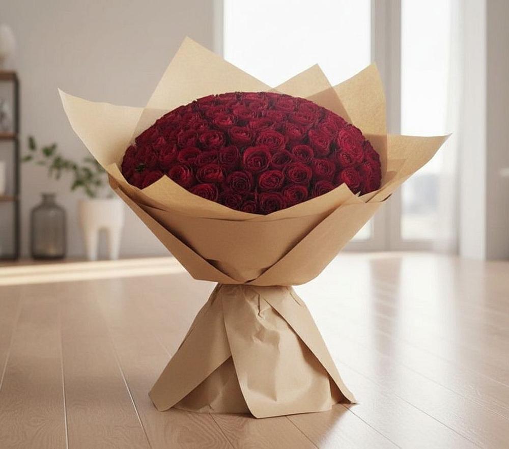 Букет 101 Красная роза в Березнецово