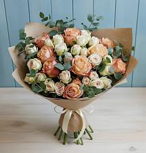 Букет цветов из:  Альстромерии и Розы в Березнецово